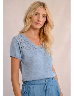 Jersey de manga corta escote en V