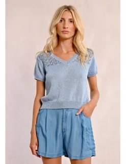 Jersey de manga corta escote en V