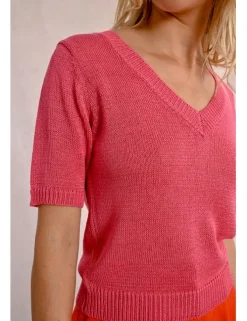 Jersey de manga corta escote en V