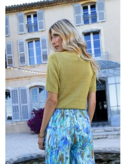 Jersey de manga corta escote en V