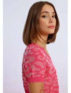 Jersey de manga corta estampado animal