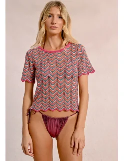 Jersey de manga corta estampado rayas