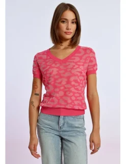Jersey de manga corta estampado animal