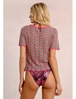 Jersey de manga corta estampado rayas