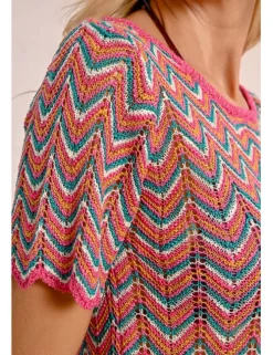 Jersey de manga corta estampado rayas