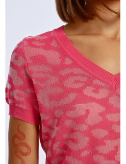 Jersey de manga corta estampado animal
