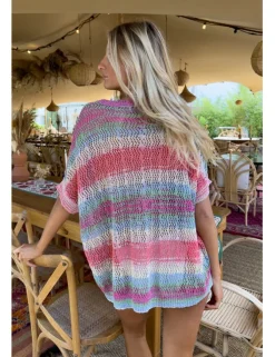 Jersey de manga corta multicolor