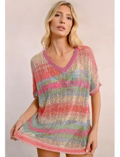 Jersey de manga corta multicolor