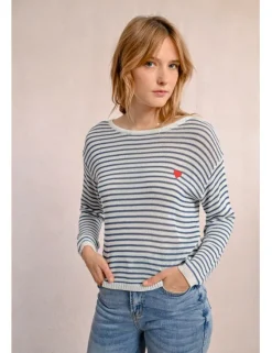 Jersey de manga larga con estampado de rayas