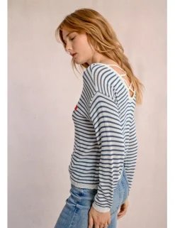Jersey de manga larga con estampado de rayas