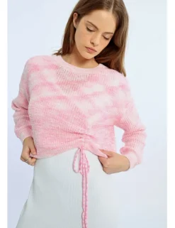 Jersey de manga larga con lazada tie dye
