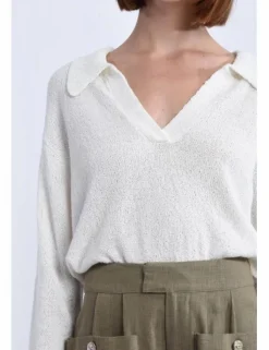 Jersey de manga larga con cuello grande