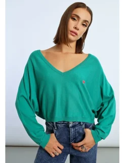 Jersey de manga larga con corazón bordado