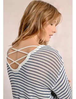 Jersey de manga larga con estampado de rayas