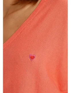 Jersey de manga larga con corazón bordado