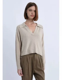 Jersey de manga larga con cuello grande