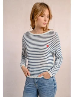 Jersey de manga larga con estampado de rayas