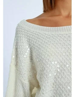 Jersey de manga larga detalle lentejuelas