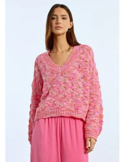 Jersey de manga larga en punto mezclado