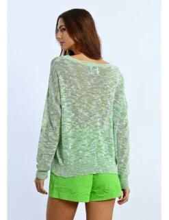 Jersey de manga larga en punto mezclado