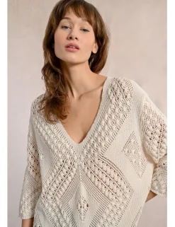 Jersey de manga larga tejido bordado