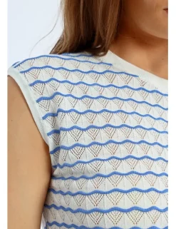 Jersey sin manga con estampado rayas