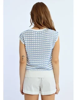Jersey sin manga con estampado rayas