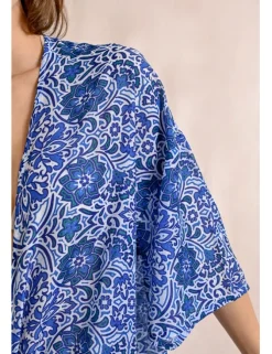 Kimono de manga corta con estampado