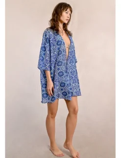 Kimono de manga corta con estampado