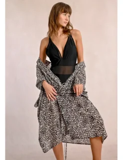 Kimono de manga mariposa con estampado