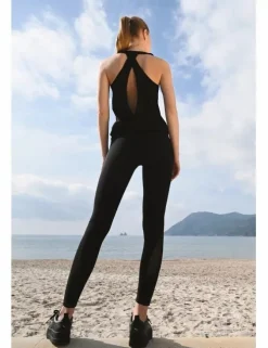Legging en tejido suave, con transparencia