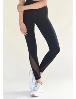 Legging en tejido suave, con transparencia