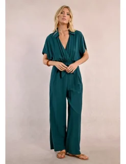 Mono largo con cuello solapa y lazada