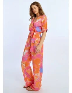Mono largo con estampado y lazada