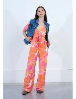 Mono largo con estampado y lazada