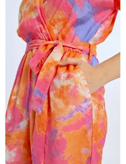 Mono largo con estampado y lazada