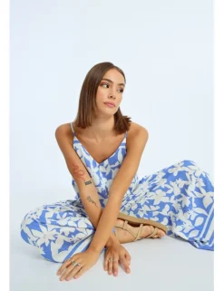 Mono largo de tirantes con estampado
