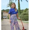 Pantalón de pernera amplia estampado paisley
