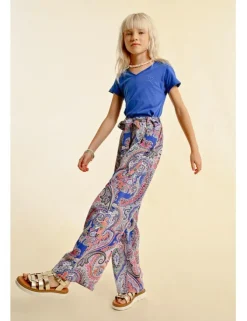 Pantalón de pernera amplia estampado paisley