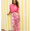 Pantalón largo ancho con estampado
