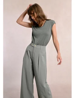 Pantalón largo detalle pliegues