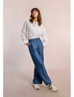 Pantalón largo efecto vaquero