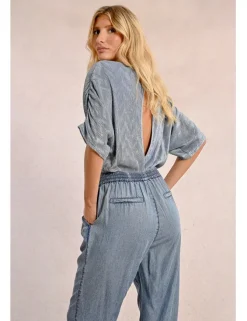 Pantalón largo efecto vaquero