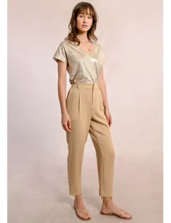 Pantalón tobillero detalle pliegues