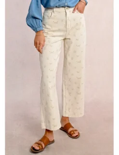 Pantalón tobillero estampado flores