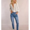 Pantalón vaquero estilo ¨mom¨