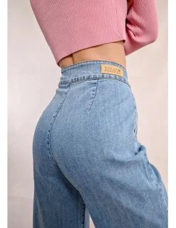 Pantalón vaquero, largo perneras anchas