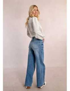 Pantalón vaquero perneras anchas