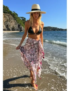 Pareo largo con estampado