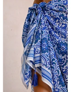 Pareo largo con estampado